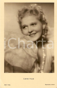 Cartolina originale da collezione 1925 ca CINEMA Actress Liane HAID Portrait with earrings *Cartolina FP NV 1