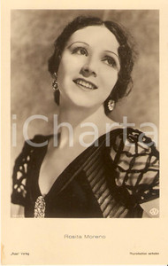 Cartolina originale da collezione 1930 ca CINEMA Actress Rosita MORENO Portrait with earrings *Cartolina FP NV 1