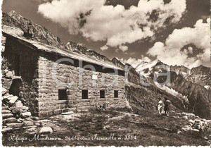 Cartolina originale da collezione 1954 VAL RENDENA (TN) Rifugio MANDRONE e Cima Presanella ANIMATA Cartolina FG NV 1