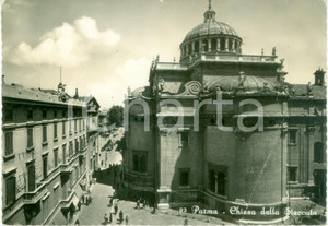Cartolina originale da collezione 1956 PARMA Veduta della Chiesa della Steccata *Cartolina DANNEGGIATA FG VG 1