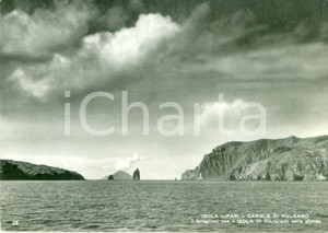 Cartolina originale da collezione 1955 ISOLA DI LIPARI Canale di VULCANO con FILICUDI Cartolina FG NV 1
