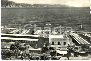 Cartolina originale da collezione 1957 TORRE ANNUNZIATA Bagni LIDO AZZURRO nel golfo di NAPOLI *Cartolina FG VG 1