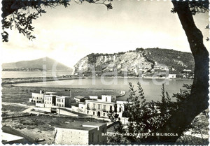 Cartolina originale da collezione 1955 ca BACOLI (NA) Veduta lago MISENO e spiaggia MILISCOLA *Cartolina FG NV 1