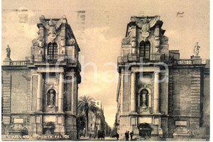 Cartolina originale da collezione 1941 PALERMO Veduta frontale della Porta FELICE *Cartolina ANIMATA FG VG 1