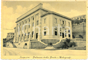 Cartolina originale da collezione 1940 IMPERIA Il Palazzo delle POSTE E TELEGRAFI Cartolina FG VG 1