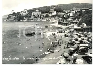 Cartolina originale da collezione 1955 ca CASTIGLIONCELLO Bagni ITALIA Spiaggia Baia QUERCETANO Cartolina ANIMATA 1