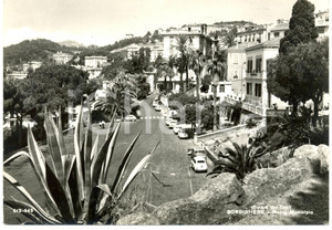 Cartolina originale da collezione 1964 BORDIGHERA IM Veduta aerea Piazza MUNICIPIO Cartolina FG VG 1