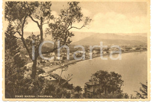 Cartolina originale da collezione 1941 DIANO MARINA IM Veduta panoramica del paese e spiagge Cartolina FG VG 1