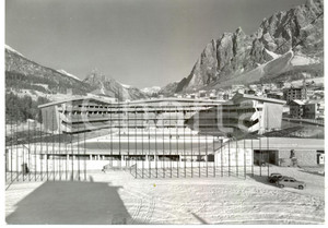 Cartolina originale da collezione 1950 ca CORTINA AMPEZZO BL Stadio Olimpico GHIACCIO innevato Cartolina FG NV 1