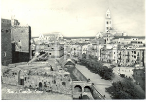 Cartolina originale da collezione 1959 BARI Scorcio del Castello SVEVO Cartolina FG VG 1