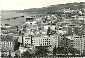 Cartolina originale da collezione 1962 TRIESTE Panorama e PUNTO FRANCO con piroscafi Cartolina FG VG 1