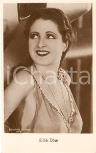 Cartolina originale da collezione 1925 ca CINEMA Actress Billie DOVE  Portrait with necklace *Cartolina FP NV 1