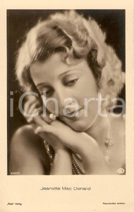 Cartolina originale da collezione 1940 ca CINEMA Actress Jeanette MacDONALD Portrait Cartolina FP NV 1