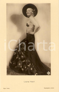 Cartolina originale da collezione 1935 ca CINEMA Actress Liane HAID Portrait with hat Cartolina FP NV 1