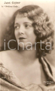 Cartolina originale da collezione 1927 CINEMA Attrice Janet GAYNOR nel film SETTIMO CIELO *Cartolina FP NV 1