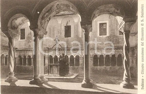 Cartolina originale da collezione 1925 ca SUBIACO RM Chiostro Monastero SANTA SCOLASTICA Cartolina ANIMATA FP NV 1