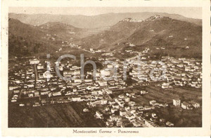 Cartolina originale da collezione 1933 Montecatini Terme - Panorama a volo d'uccello 1