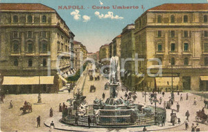 Cartolina originale da collezione 1922  NAPOLI Corso UMBERTO I da Piazza Giovanni BOVIO *Cartolina ANIMATA FP VG 1