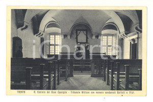 Cartolina originale da collezione 1930 TRENTO Castello del Buon Consiglio Trib. Militare 1