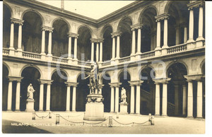 Cartolina originale da collezione 1920 ca MILANO Cortile di Brera - Monumento a Napoleone I *Cartolina FP NV 1