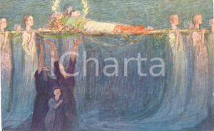 Cartolina originale da collezione 1920 ca Giovanni VIANELLO Gloria agli eroi *Cartolina postale ILLUSTRATA FP NV 1