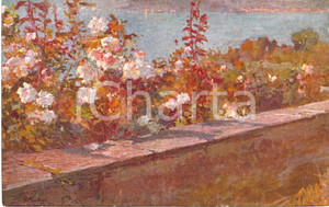 Cartolina originale da collezione 1918 Giuseppe MENTESSI Le rose *Cartolina postale ILLUSTRATA FP NV 1