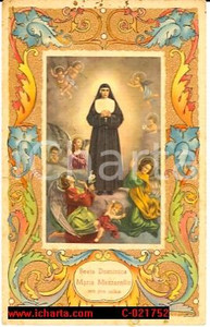 Cartolina originale da collezione 1951 TORINO Quadro della Beata Dominica Maria MAZZARELLO Cartolina postale FP NV 1