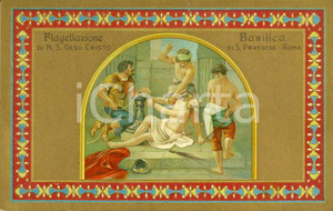 Cartolina originale da collezione 1950 ROMA Flagellazione GesÃ¹ Cristo Chiesa SANTA PRASSEDE *Cartolina ILLUSTRATA 1
