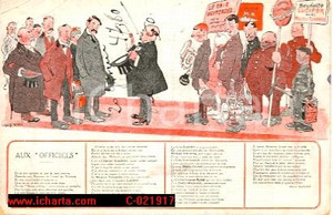 Cartolina originale da collezione 1914 Bicyclette LUCIFER Aux Officiels Postcard ill BOFA 1