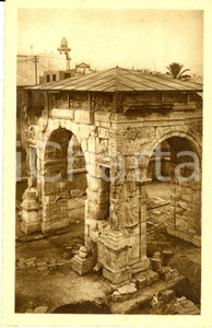 Cartolina originale da collezione 1930 ca TRIPOLI Arco Marco Aurelio *Cartolina MISSIONE FRANCESCANA LOMBARDA 1