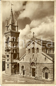 Cartolina originale da collezione 1939 MESSINA Veduta esterna del DUOMO *Cartolina postale FP VG 1