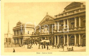 Cartolina originale da collezione 1920 ca ROMA Veduta della facciata della STAZIONE TERMINI  Cartolina FP NV 1