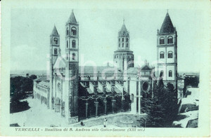 Cartolina originale da collezione 1917 VERCELLI Veduta esterna della Basilica di SANT ANDREA Cartolina FP NV 1