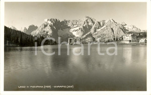Cartolina originale da collezione 1934 MISURINA (BL) Veduta del lago con il monte SORAPIS *Cartolina postale FP VG 1
