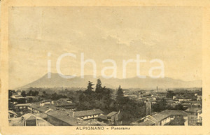 Cartolina originale da collezione 1933 ALPIGNANO (TO) Veduta panoramica dell'abitato *Cartolina postale FP VG 1