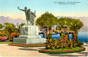 Cartolina originale da collezione 1931 STRESA (VB) LAGO MAGGIORE Il monumeto ai Caduti in guerra *Cartolina FP VG 1