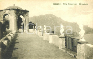 Cartolina originale da collezione 1930 ca RAVELLO (SA) Belvedere di VILLA CIMBRONE *Cartolina FP NV 1