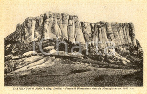 Cartolina originale da collezione 1940 ca CASTELNUOVO NE' MONTI (RE) Pietra di BISMANTOVA vista da Mezzogiorno *FP 1