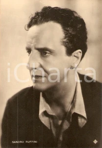 Cartolina originale da collezione 1940 ca CINEMA Attore Sandro RUFFINI Ritratto Fotografia seriale ASER 1