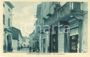 Cartolina originale da collezione 1930 ca CASTELLAZZO BORMIDA (AL) Passeggio in Via UMBERTO I *Cartolina FP NV 1