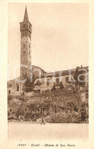 Cartolina originale da collezione 1925 ca CANTU' (CO) Chiesa di SAN PAOLO *Cartolina ANIMATA FP NV 1