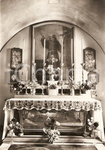 Cartolina originale da collezione 1950 ca SPOLETO  MONTELUCO PG Cappella Beato LEOPOLDO Convento Francescano FG 1