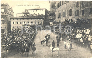Cartolina originale da collezione 1920 ca SIENA Piazza DEL CAMPO affollata per il PALIO *Cartolina FP NV 1