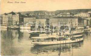 Cartolina originale da collezione 1920 ca FIUME (CROAZIA) Traghetti al Molo STOCCO *Cartolina FP NV 1