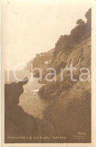 Cartolina originale da collezione 1911 PORTOFINO (GE) La Gola dell'Inferno Scorcio Panoramico *Cartolina FP VG 1