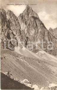 Cartolina originale da collezione 1925 ca CUNEO Monte VISOLOTTO Cadreghe e Punta Castaldi Alpi COZIE Cartolina FP 1