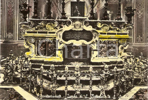 Cartolina originale da collezione 1950 ca MONTECASSINO (FR) Tomba SAN BENEDETTO e SANTA SCOLASTICA *Cartolina FG 1