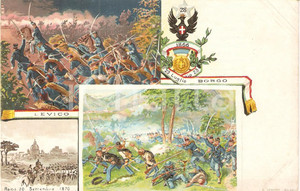 Cartolina originale da collezione 1900 ca BRIGATA PAVIA 28Â° Reggimento Fanteria *Cartolina ILLUSTRATA 1