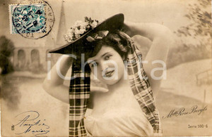 Cartolina originale da collezione 1900 ca TEATRO Mademoiselle Rose BERYLS Portrait *Cartolina FP VG 1