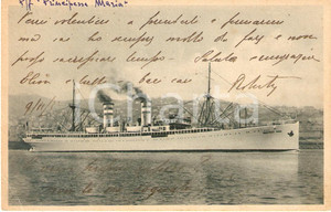 Cartolina originale da collezione 1932 GENOVA Lloyd Sabaudo Piroscafo PRINCIPESSA MARIA *Cartolina FP NV 1